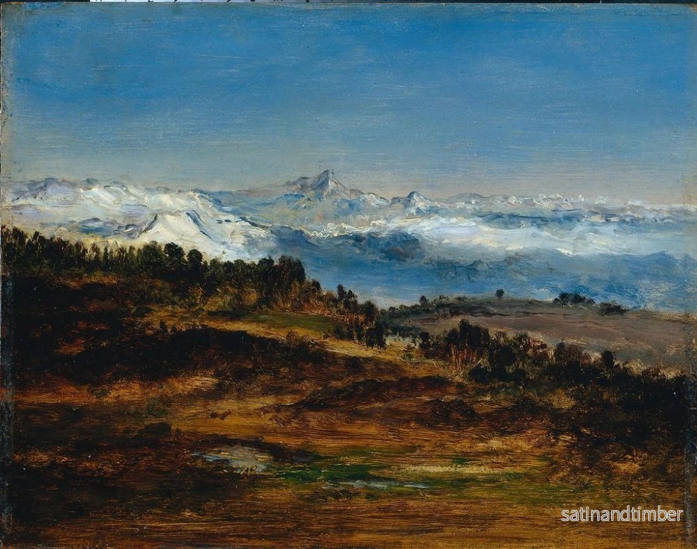 Reproduktion av målningen Les Pyrénées, le Pic du Midi de Bigorre - Narcisse Virgile Diaz de la Peña - Bild 2