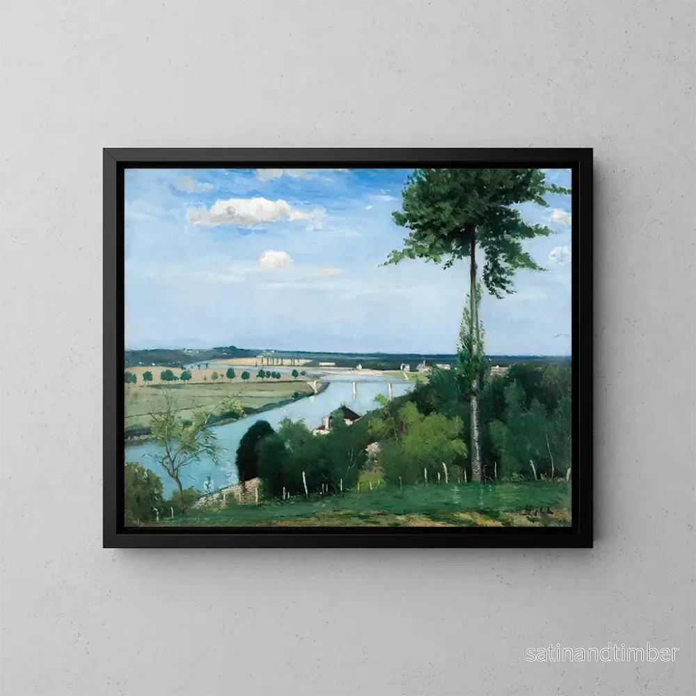 Reproduktion av målningen Landskap flodlandskap fransk vid Bois-le-Roi – Carl Fredrik Hill Reproduktion av målningen Landskap flodlandskap fransk vid Bois-le-Roi – Carl Fredrik Hill