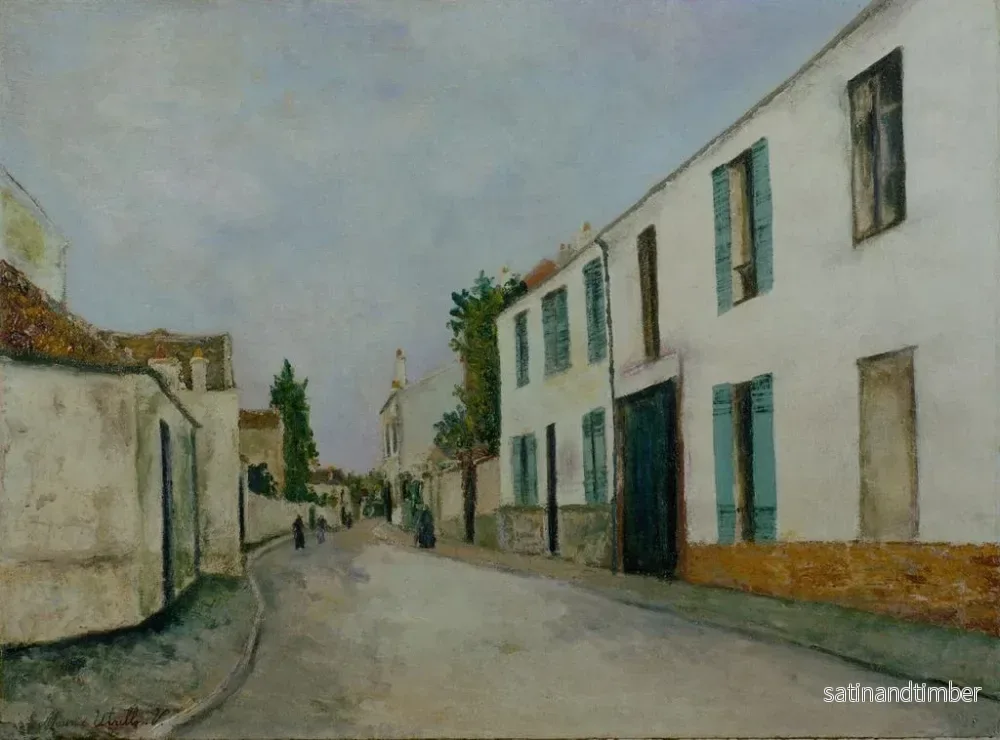 Reproduktion av målningen av gatubild i byn - Maurice Utrillo - Bild 2