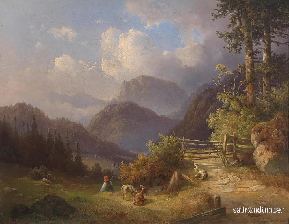Reproduktion av målningen La jeune chèvre gardienne - Edmund Mahlknecht - Bild 2