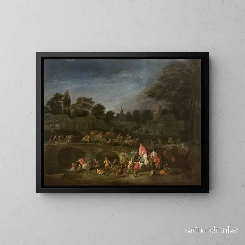 Reproduktion av målningen La revanche des paysans - Jean-Antoine Watteau