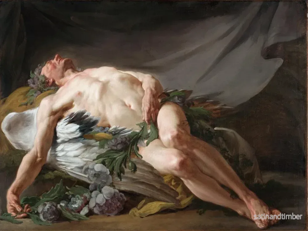 Reproduktion av målningen Sommeil - Jean-Bernard Restout - Bild 2