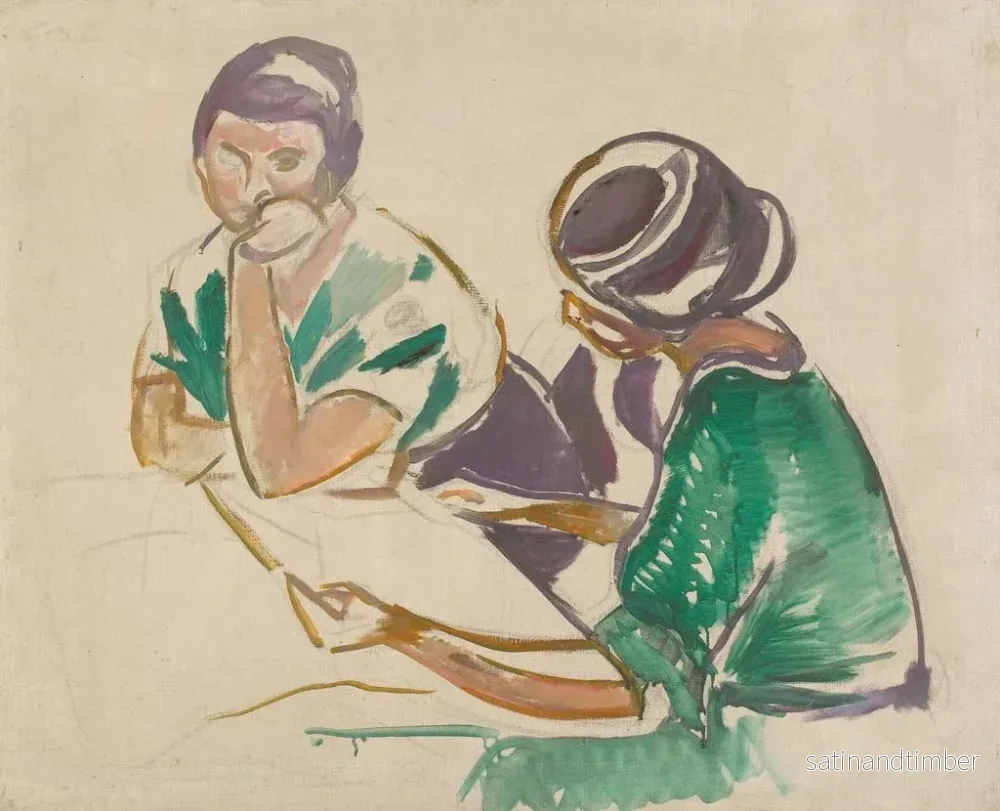 Reproduktion av målningen Två kvinnor vid bordet - Edvard Munch - Bild 2