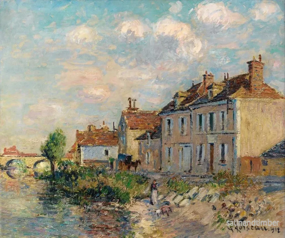 Reproduktion av målningen Le Quai Saint-Martin, Auxerre - Gustave Loiseau - Bild 2