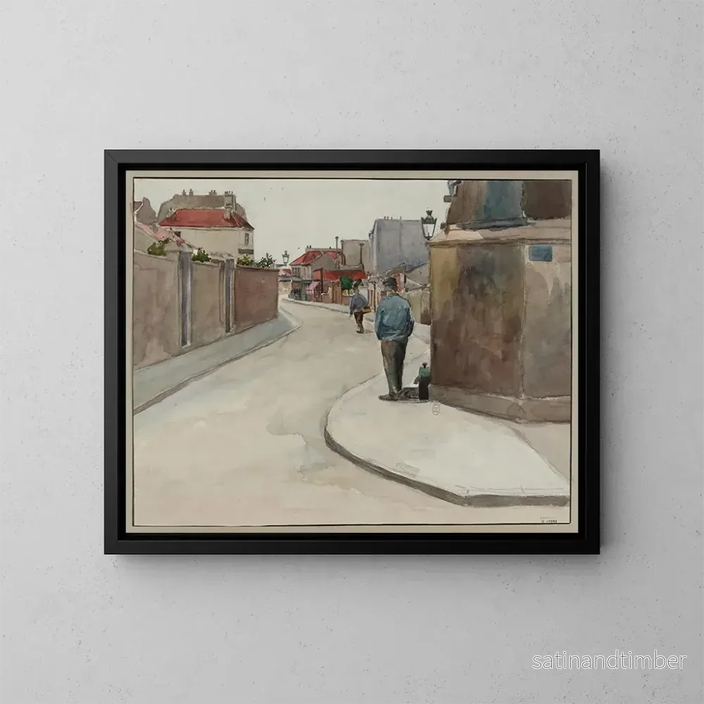 Reproduktion av målningen Rue des Morillons, rue Labrouste – F. Seguin Reproduktion av målningen Rue des Morillons, rue Labrouste – F. Seguin