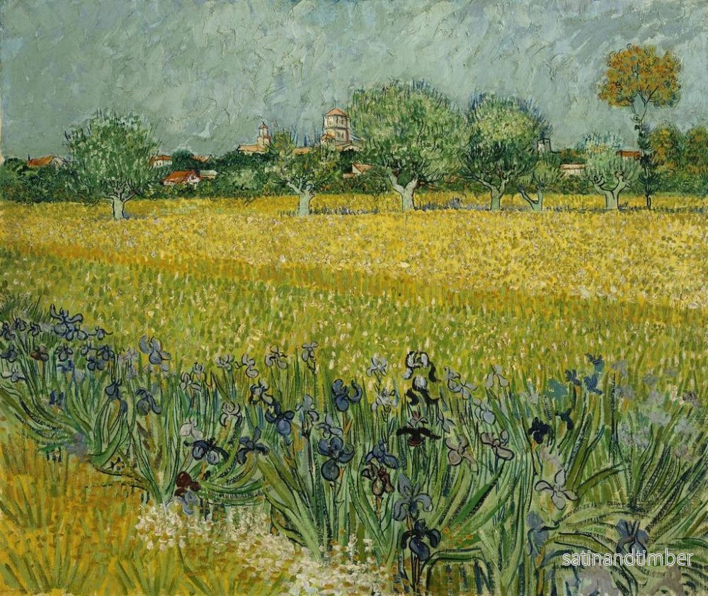 Reproduktion av målningen av blomsterfält nära Arles - Vincent van Gogh - Bild 2
