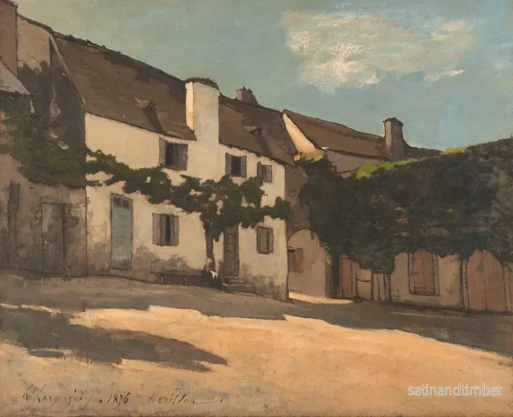 Reproduktion av målningen Maison Hrisson - Henri-Joseph Harpignies - Bild 2