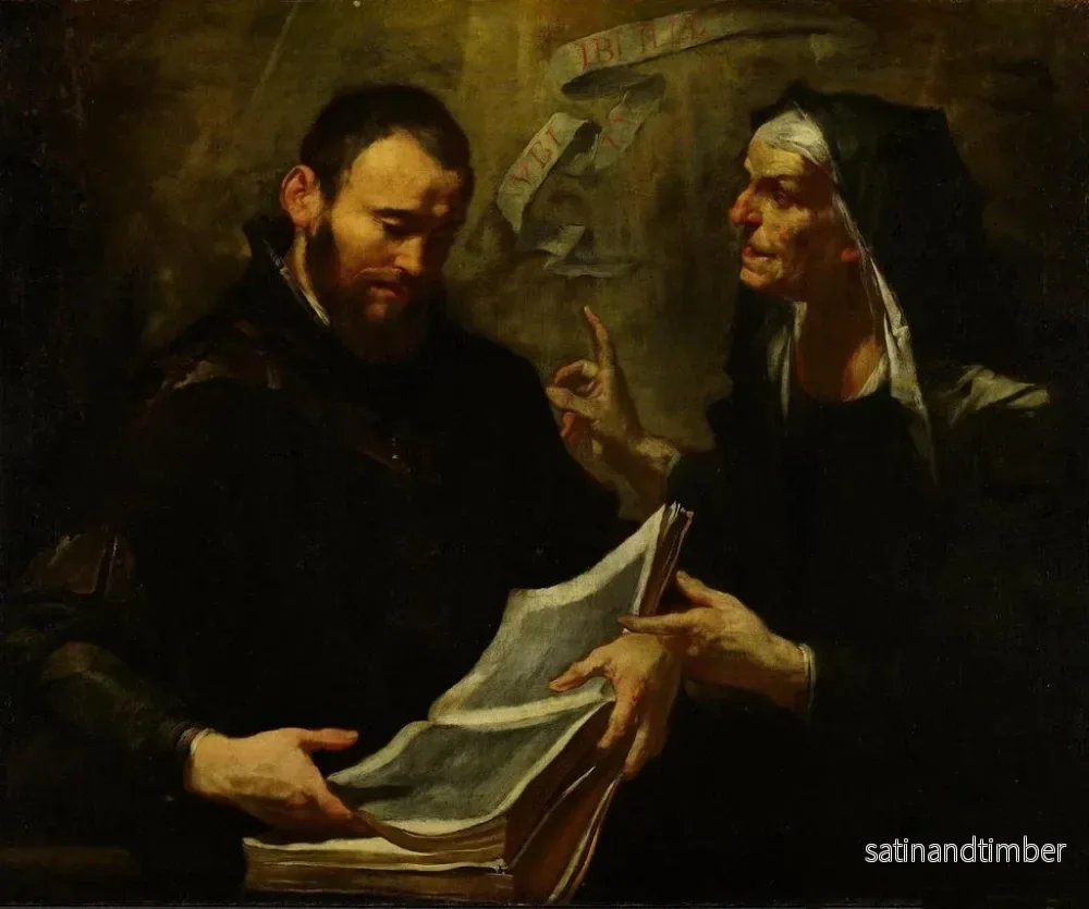 Reproduktion av målningen av Saint Augustin och heliga Monique - Gioacchino Assereto - Bild 2
