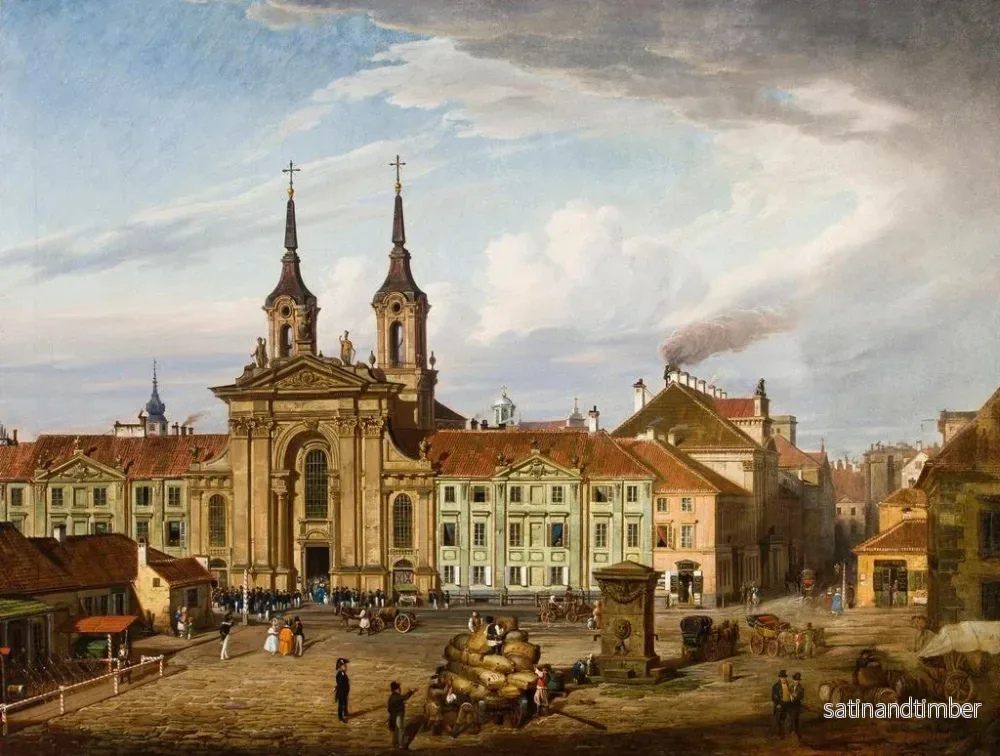 Reproduktion av målningen Place Krasinski och kyrkan av Piarister - Marcin Zaleski - Bild 2