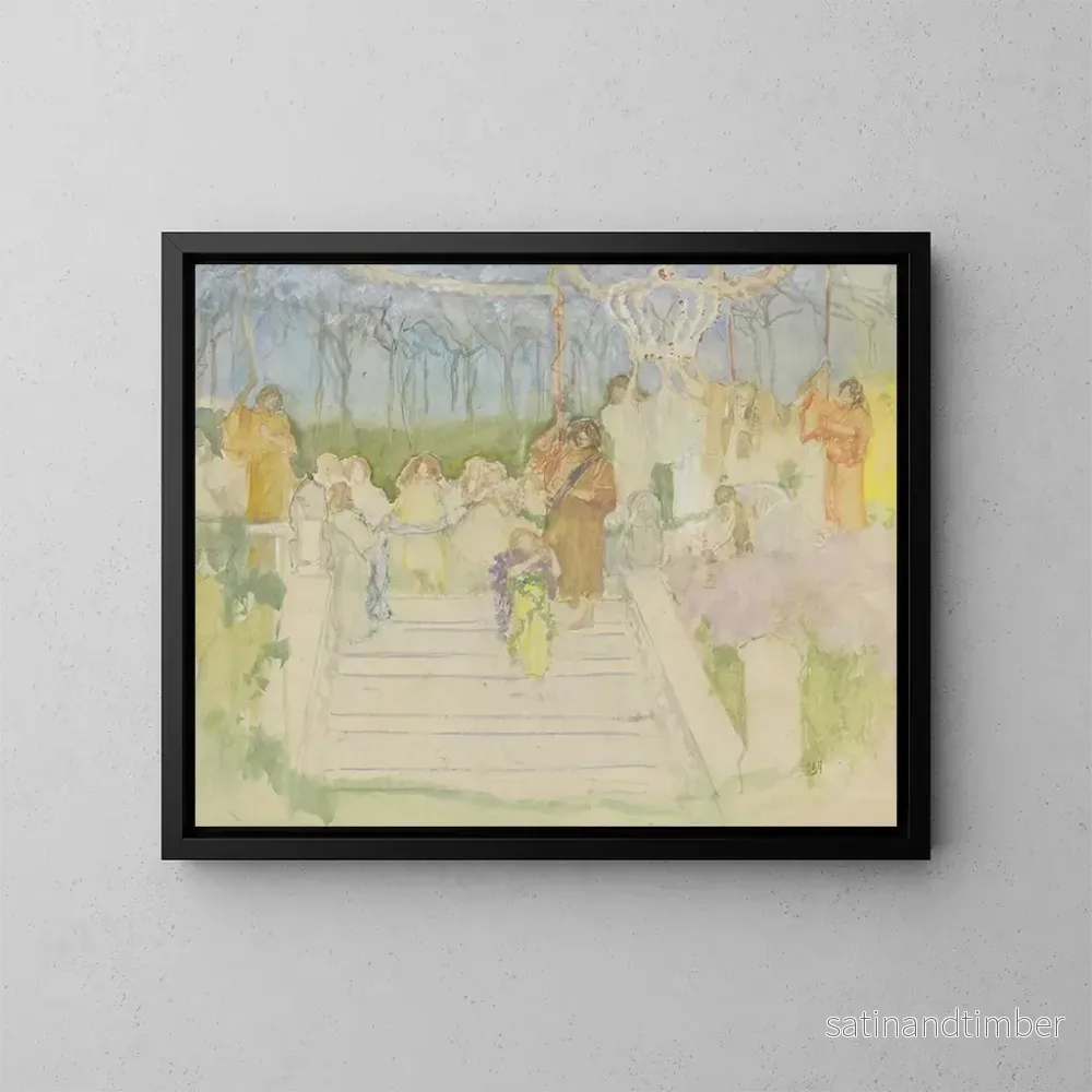 Reproduktion av målningen i levande bild vid drottning Wilhelminas bröllop 1901 – Pieter Josselin de Jong Reproduktion av målningen i levande bild vid drottning Wilhelminas bröllop 1901 – Pieter Josselin de Jong
