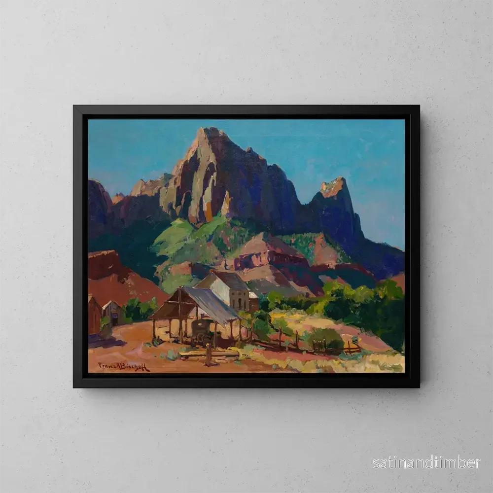 Reproduktion av målningen Le Gardien, Zion nationalpark, Utah – Franz Bischoff Reproduktion av målningen Le Gardien, Zion nationalpark, Utah – Franz Bischoff