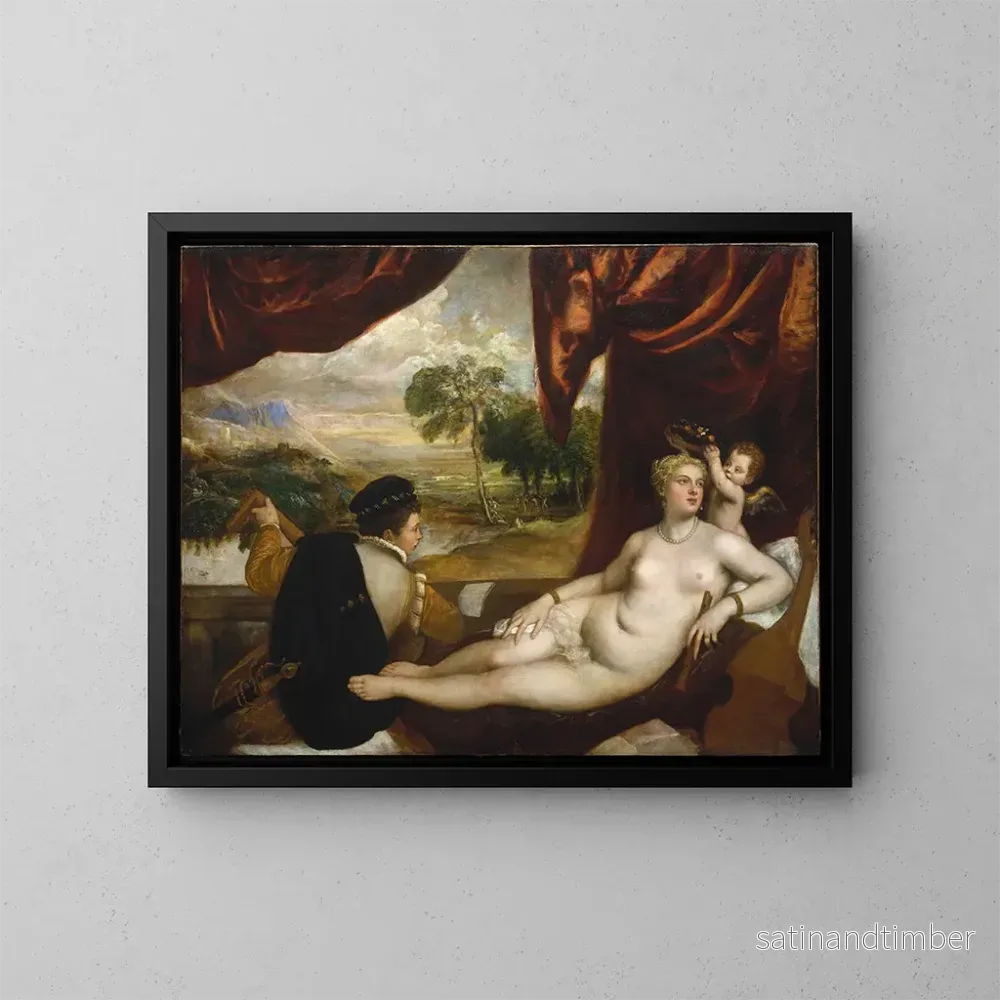 Reproduktion av målningen Venus och lutanisten - Titien