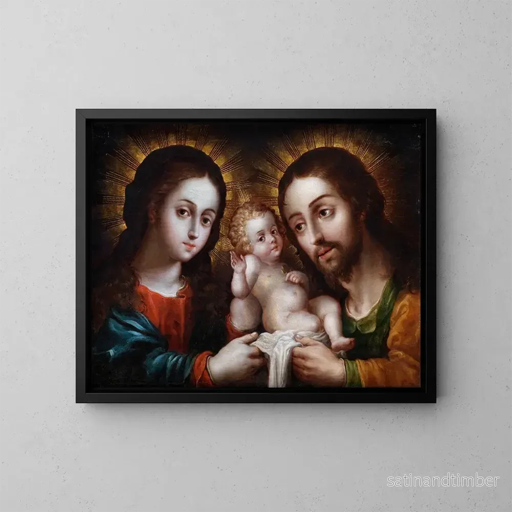 Reproduktion av målningen La Sainte Famille - Nicolás Rodríguez Juárez