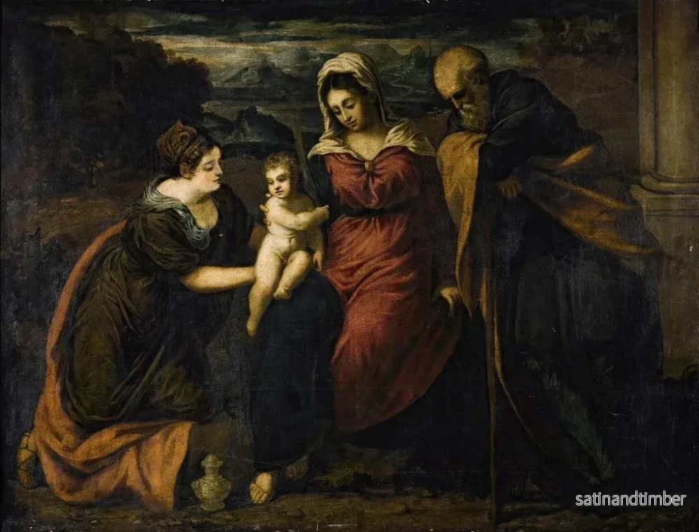 Reproduktion av målningen La Sainte Famille avec Marie Madeleine - Giovanni Galizzi - Bild 2