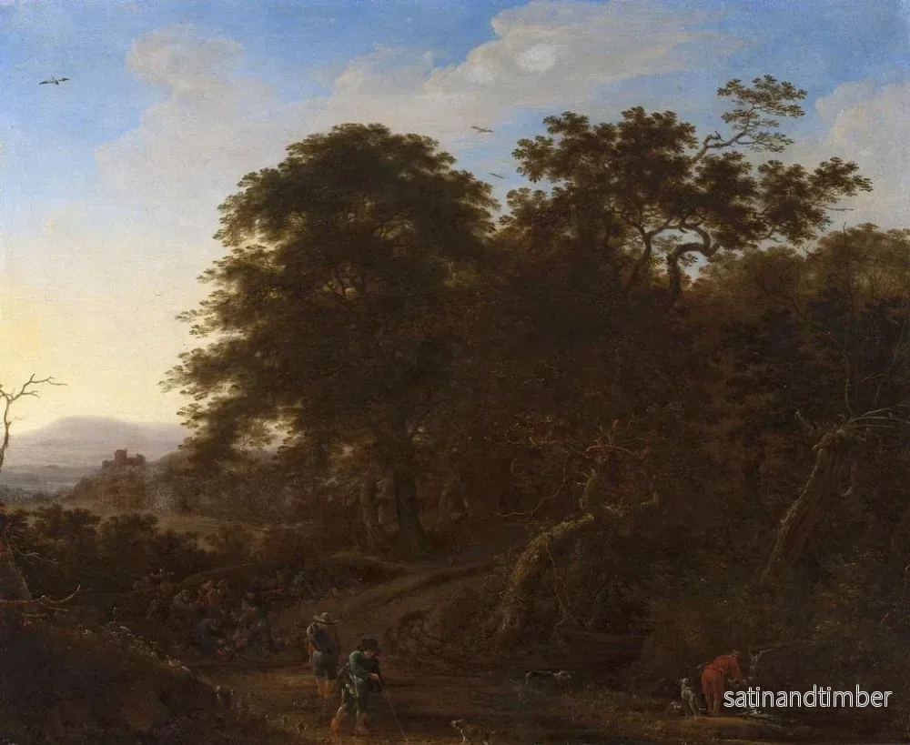 Reproduktion av målningen Landskap med resenärer - Herman Saftleven - Bild 2