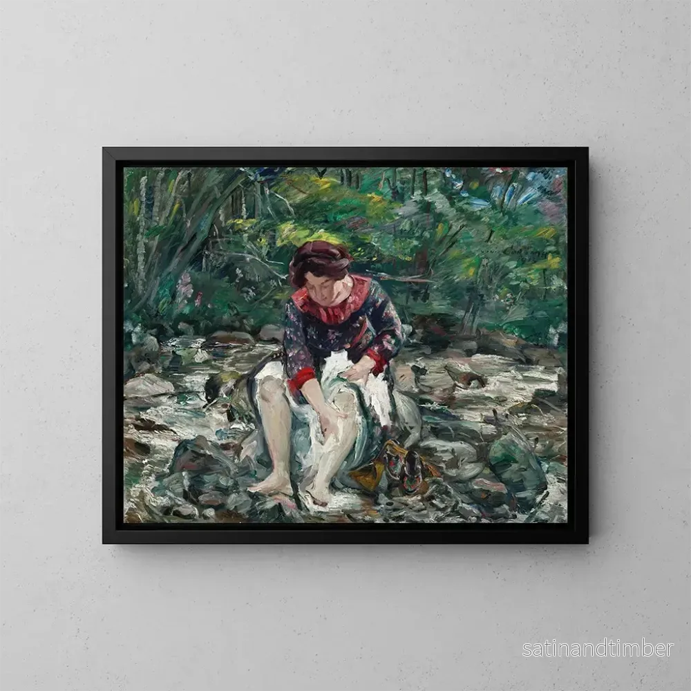 Reproduktion av målningen Flicka i bäcken - Lovis Corinth