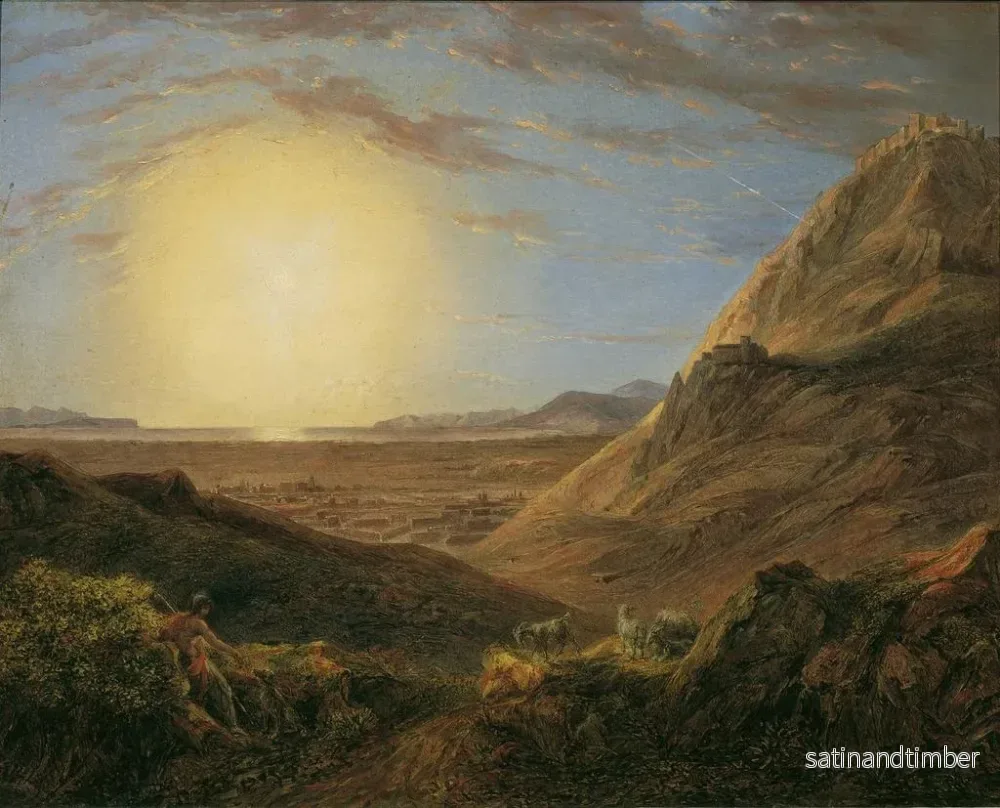 Reproduktion av målningen Athènes vid soluppgången - Karl Joseph Aloys Agricola - Bild 2