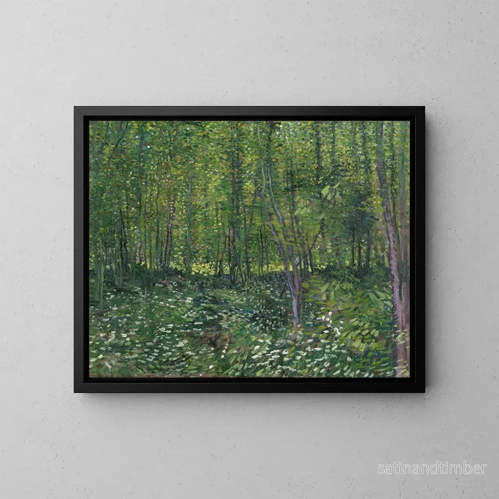 Reproduktion av målningen Träd och undervegetation - Vincent van Gogh