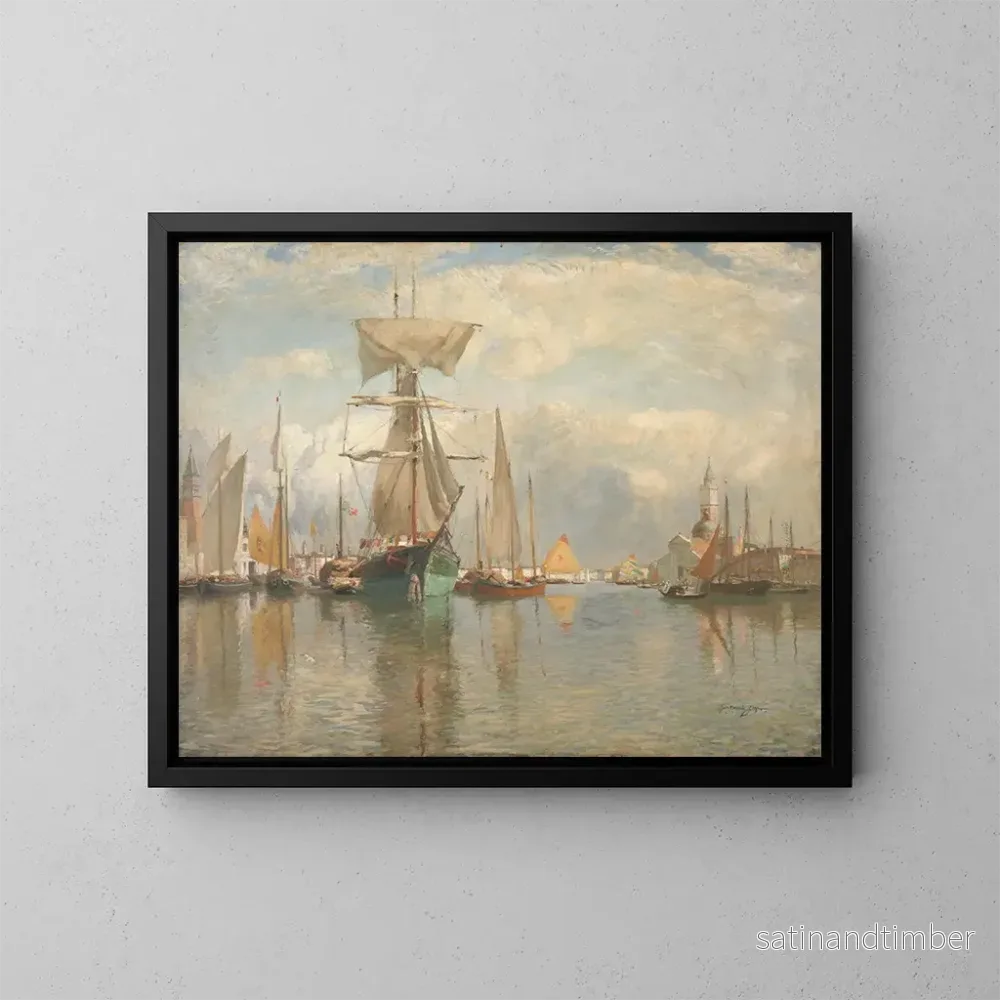 Reproduktion av målningen Venise en bateau - Sir David Murray