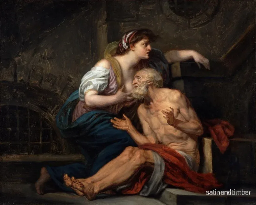 Reproduktion av målningen La Charité romaine - Jean-Baptiste Greuze - Bild 2