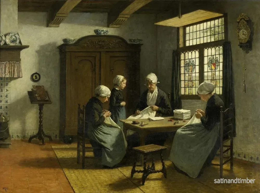 Reproduktion av målningen I barnhemmet i Katwijk-Binnen - David Adolph Constant Artz - Bild 2