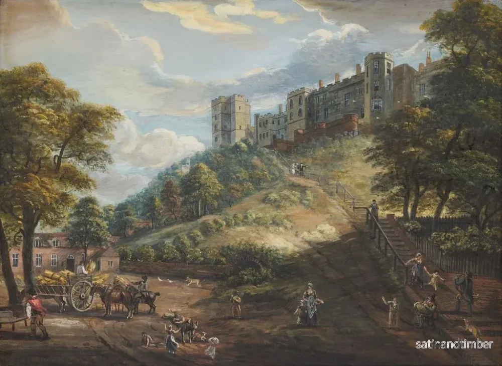 Reproduktion av målningen Les Cent Marches du Château de Windsor - Paul Sandby - Bild 2