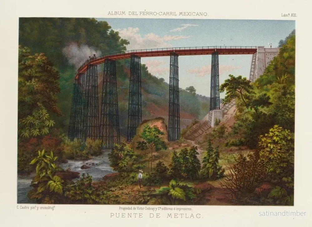 Reproduktion av målningen Pont de Metlac, planche 13 - Casimiro Castro - Bild 2