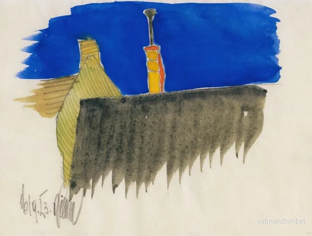 Reproduktion av målningen Oskapat konsttryck, skisser 10 blad II - Karl Wiener - Bild 2