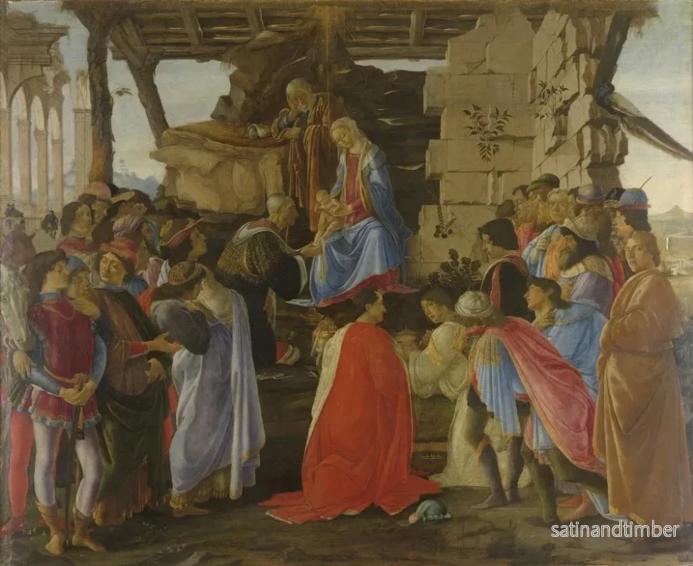 Reproduktion av målningen tillbedjan av de vise männen - Sandro Botticelli - Bild 2