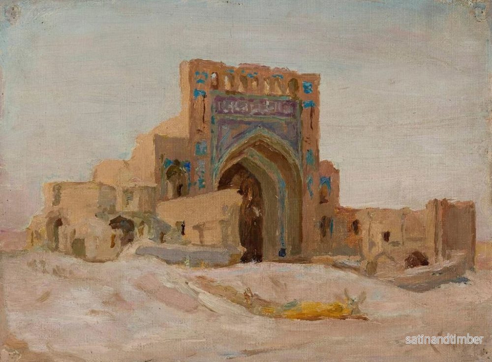 Reproduktion av målningen av den gamla persiska moskén från resan till Turkestan - Jan Cybis - Bild 2
