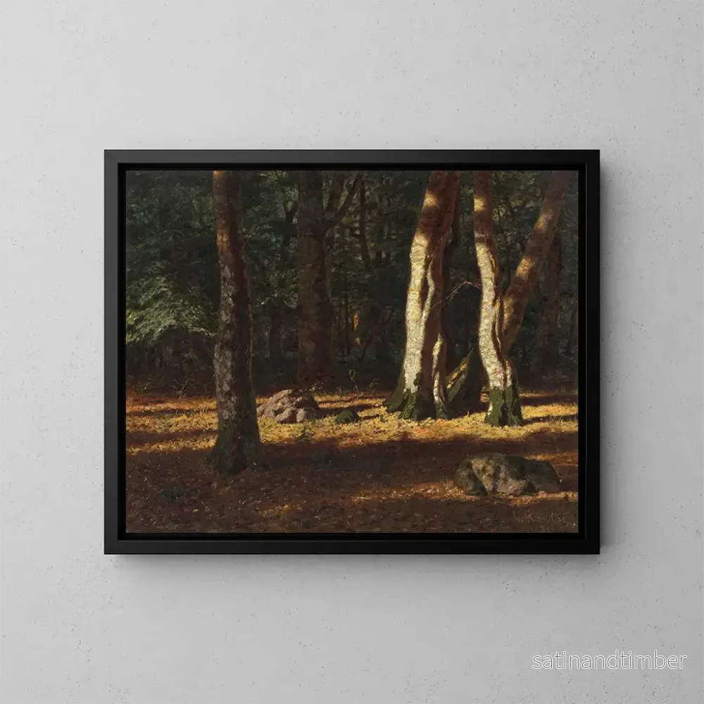 Reproduktion av målningen av Fontainebleau-skogen på hösten - Ivan Fedorovitch Choultse