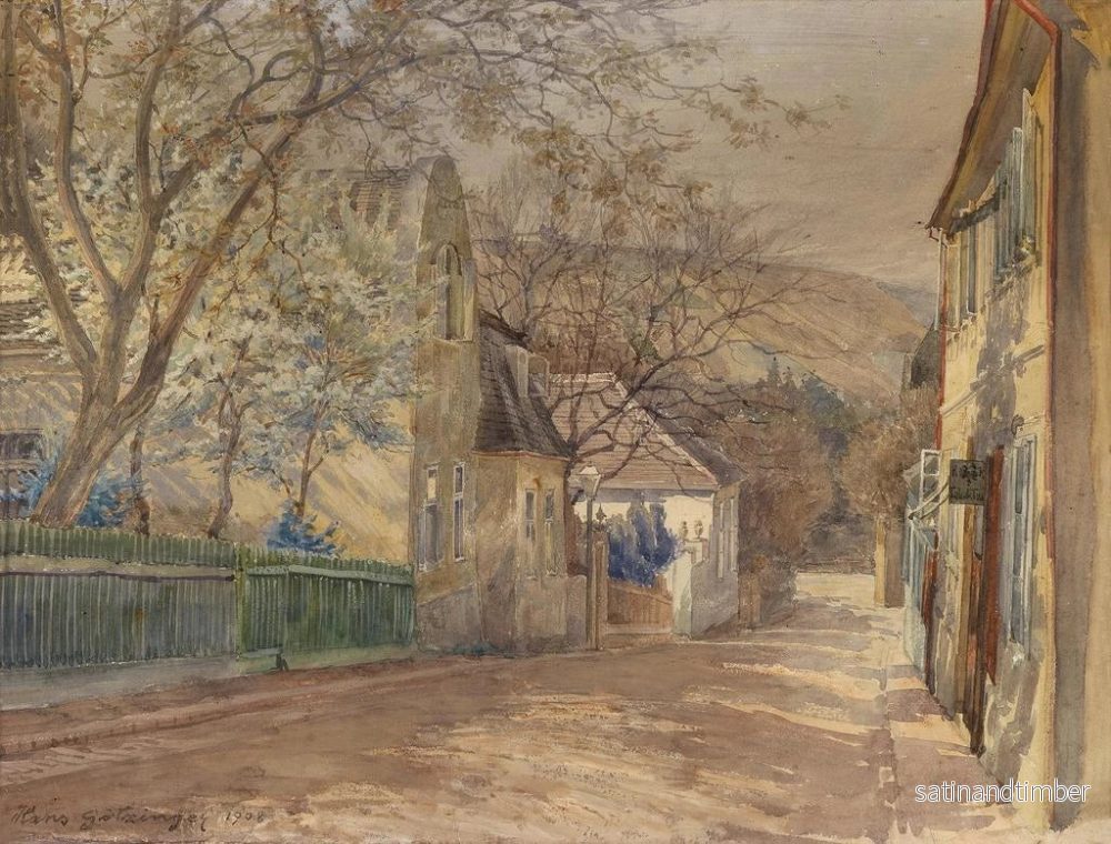Reproduktion av målningen La maison Therese Krones à Heiligenstadt - Hans Götzinger - Bild 2