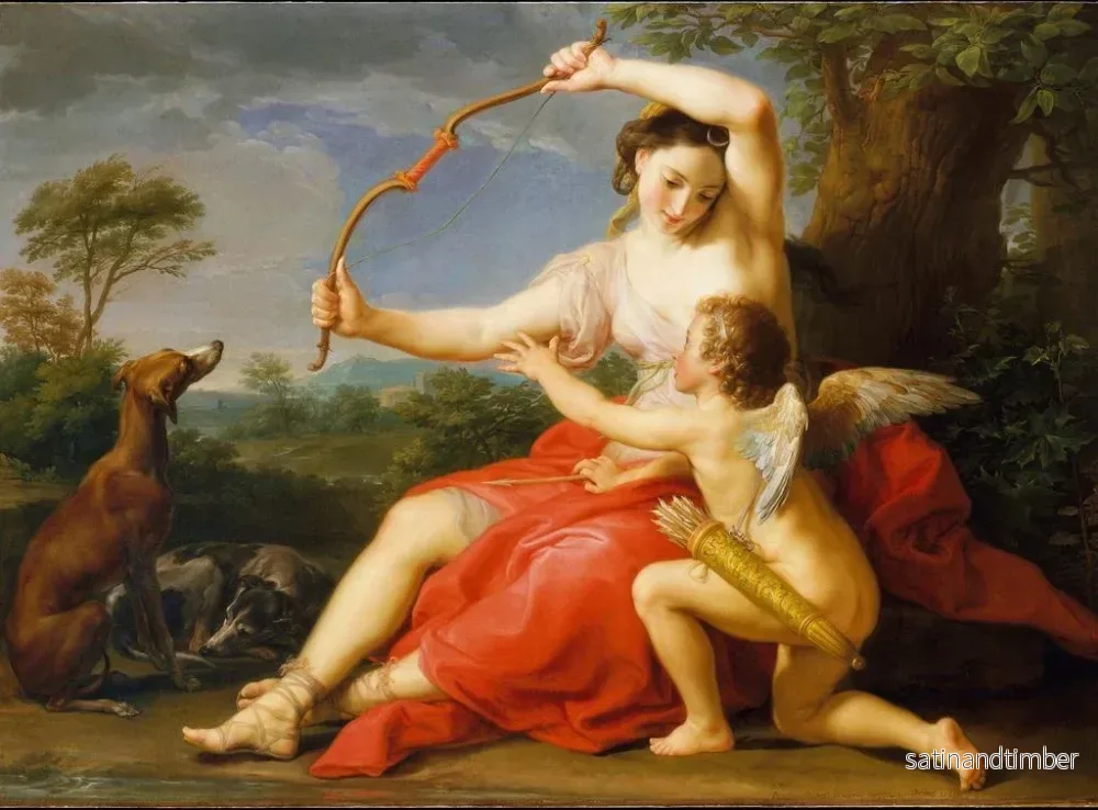 Reproduktion av målningen Diane och Cupidon - Pompeo Batoni - Bild 2