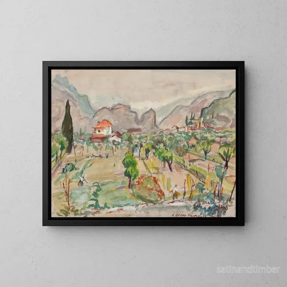 Reproduktion av målningen Vallée de la Meuse - Émile Othon Friesz