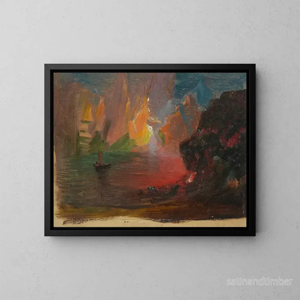 Reproduktion av målningen Fantasi av isberg - Frederic Edwin Church