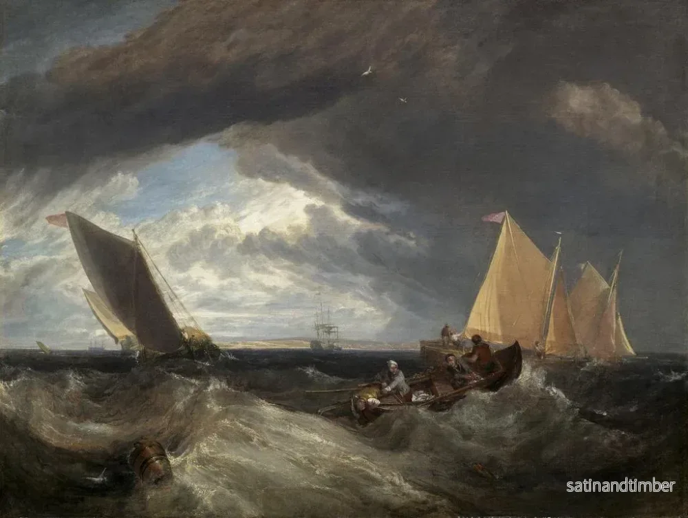 Reproduktion av målningen av floden Thames och Medway - Joseph Mallord William Turner - Bild 2