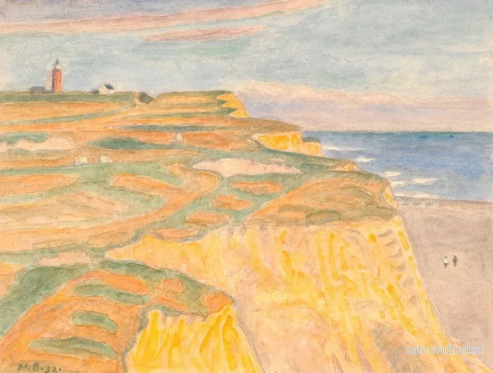 Reproduktion av målningen Les falaises et le phare de Bovbjerg - Niels Bjerre - Bild 2