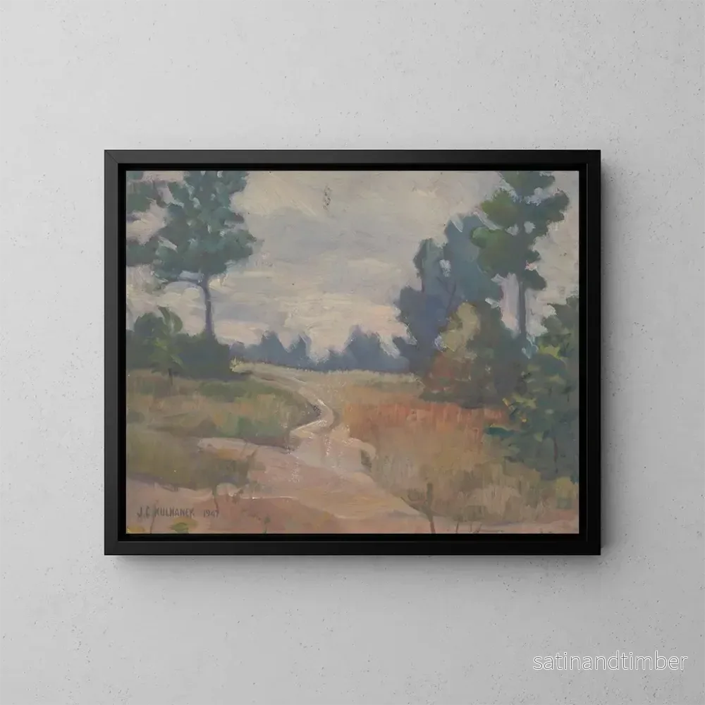 Reproduktion av målningen Le Sentier solitaire - James C. Kulhanek