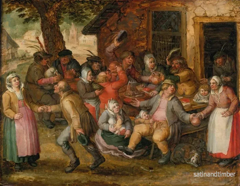 Reproduktion av målningen Fête des paysans - David Vinckboons - Bild 2