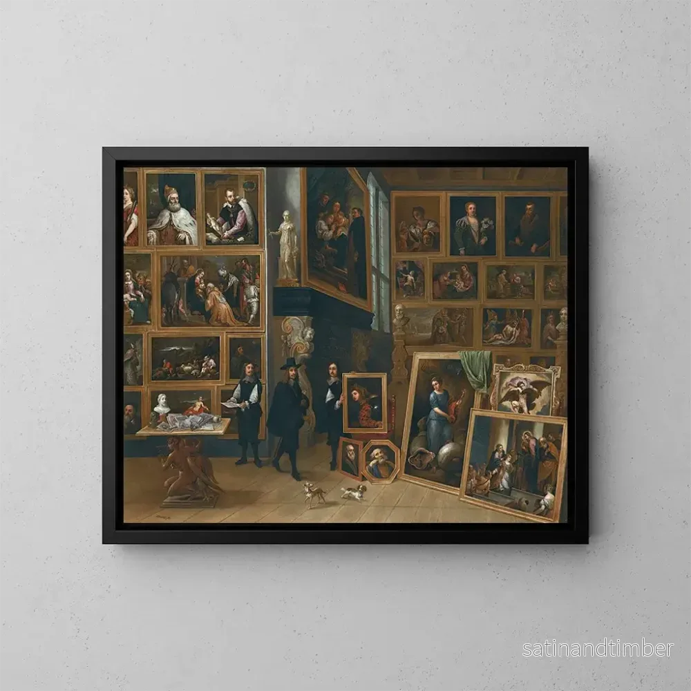 Reproduktion av målningen Tavelsamlingen hos ärkehertig Leopold Wilhelm - David Teniers den yngre