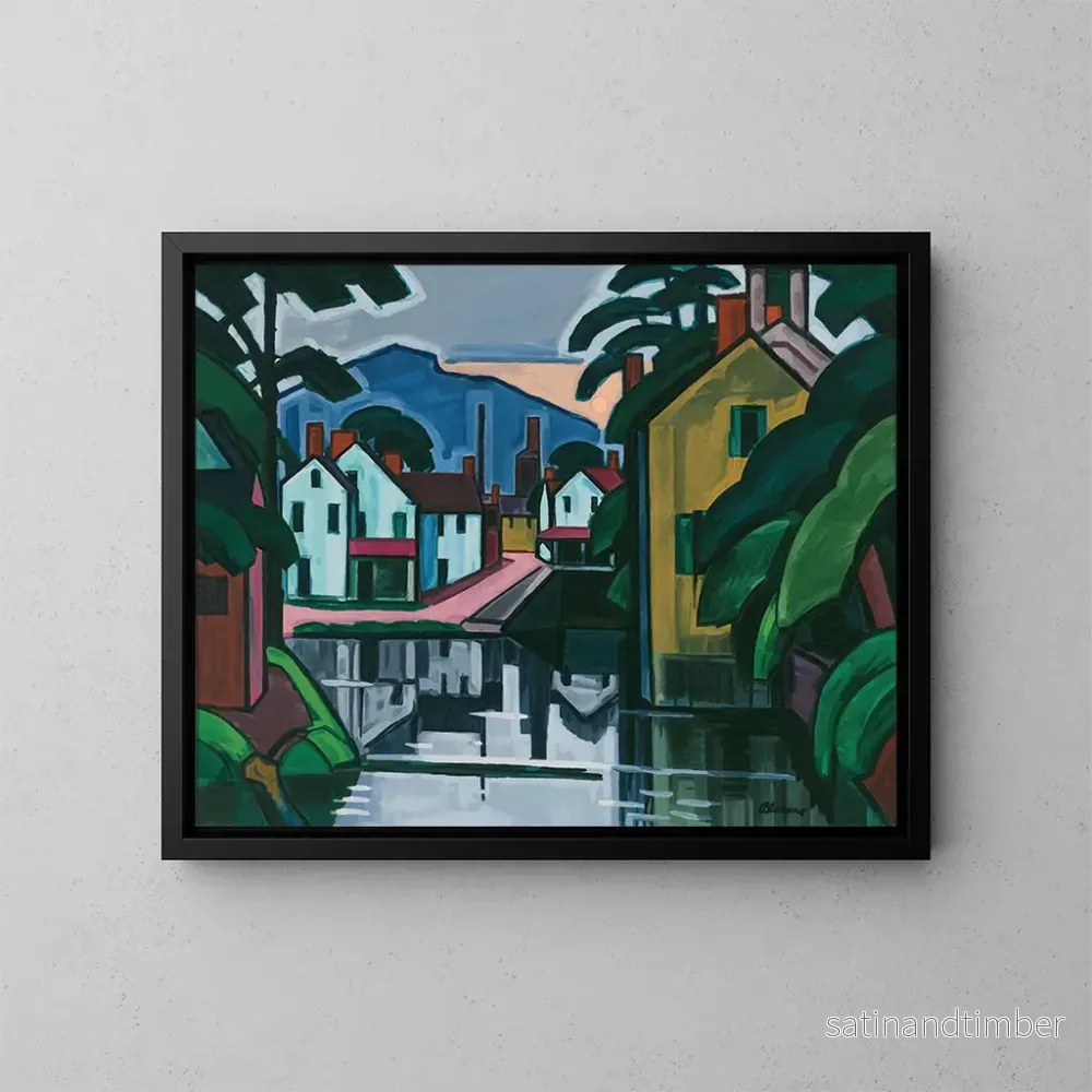 Reproduktion av målningen Vieux port de canal - Oscar Bluemner