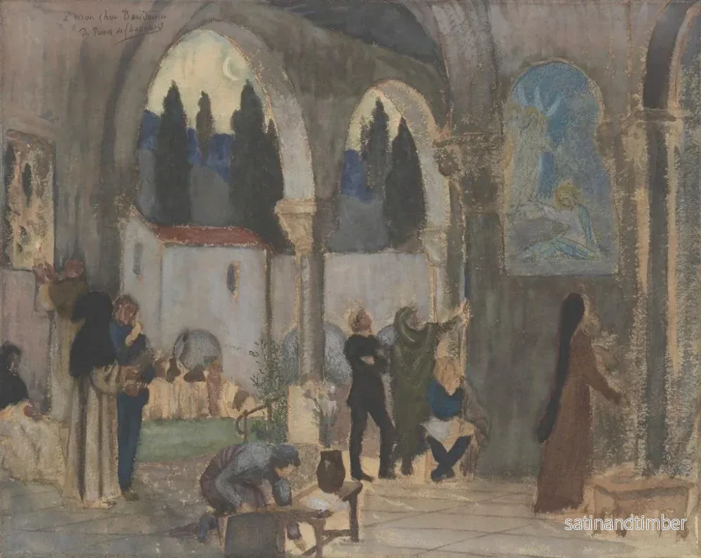 Reproduktion av målningen Inspiration chrétienne - Pierre Puvis de Chavannes - Bild 2