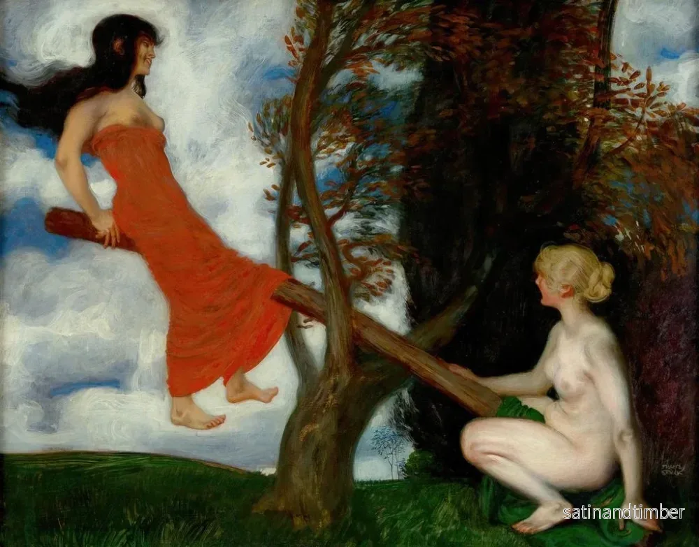 Reproduktion av målningen Le Balançoire - Franz von Stuck - Bild 2