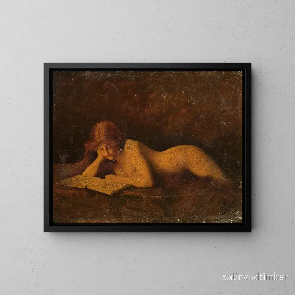 Reproduktion av målningen av kvinna som läser - Jean-Jacques Henner