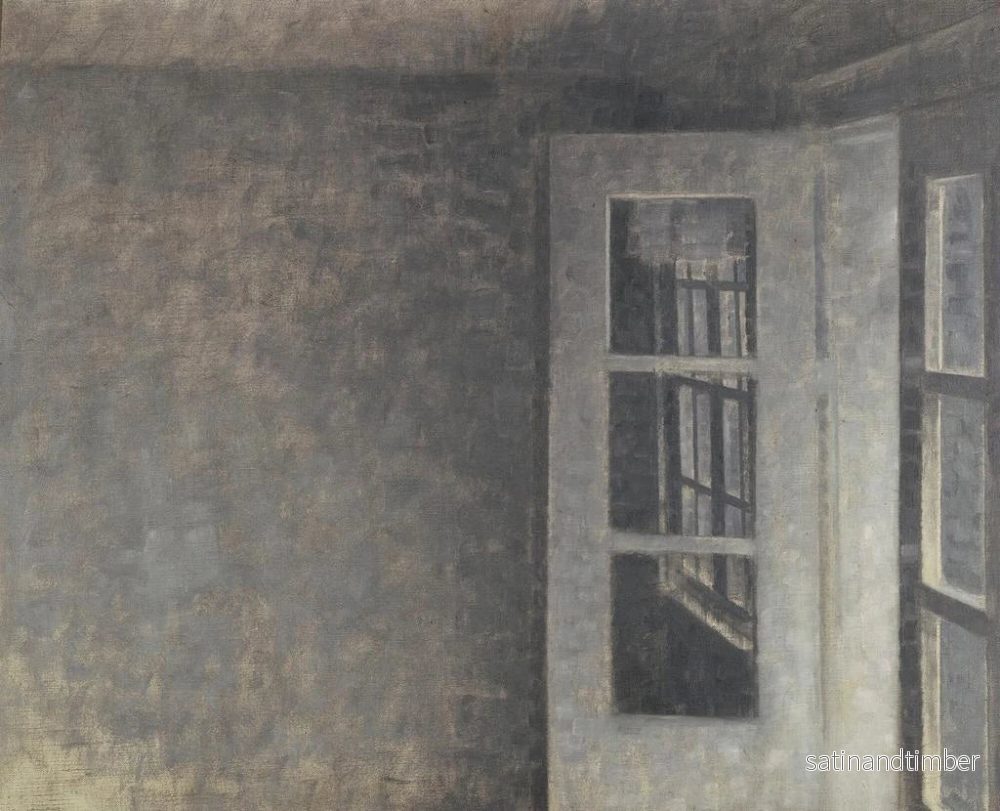 Reproduktion av målningen La chambre du balcon à Spurveskjul - Vilhelm Hammershøi - Bild 2