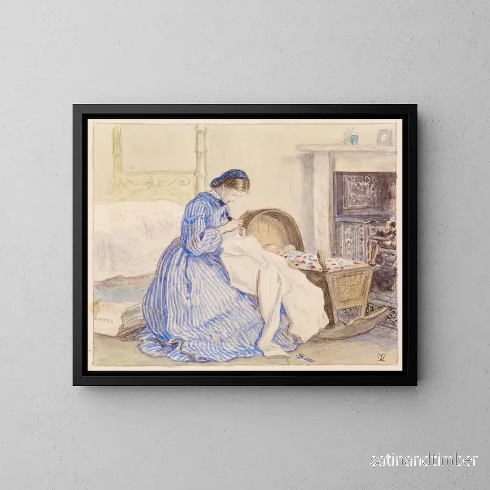 Reproduktion av målningen L'iceberg, la couturière - Sir John Everett Millais