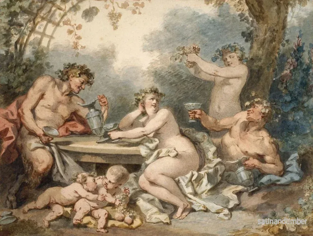 Reproduktion av målningen Nymf och faun - Jacques-Philippe Caresme - Bild 2