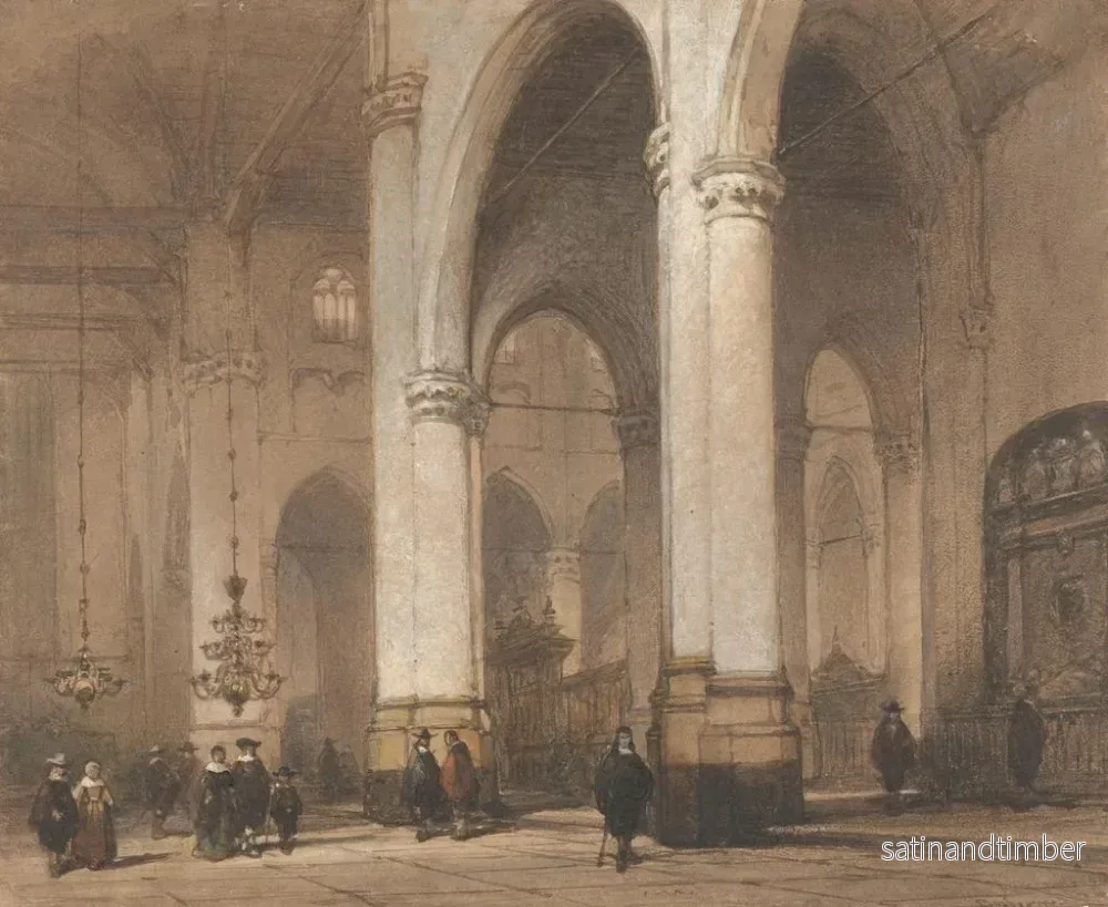 Reproduktion av målningen Vue de l'église Saint-Laurent à Rotterdam - Johannes Bosboom - Bild 2