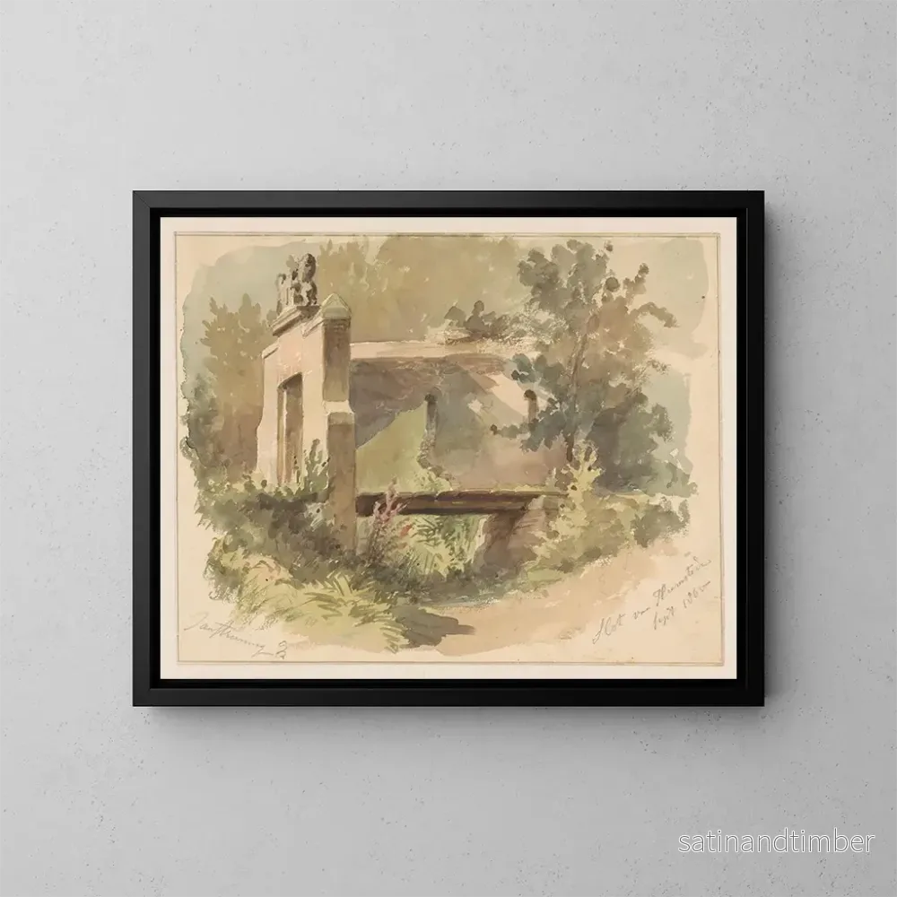 Reproduktion av målningen Rune du château de Heemstede – Jan Striening Reproduktion av målningen Rune du château de Heemstede – Jan Striening
