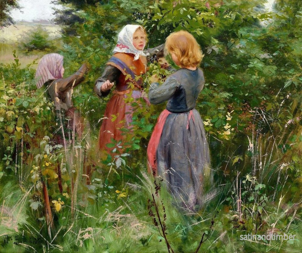 Reproduktion av målningen Tre enkla plockare av björnbär - Hans Andersen Brendekilde - Bild 2